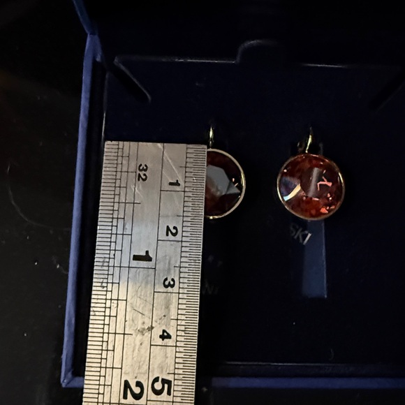 Swarovski Gold Earrings with Vibrant by Crystals - Picture 8 of 8